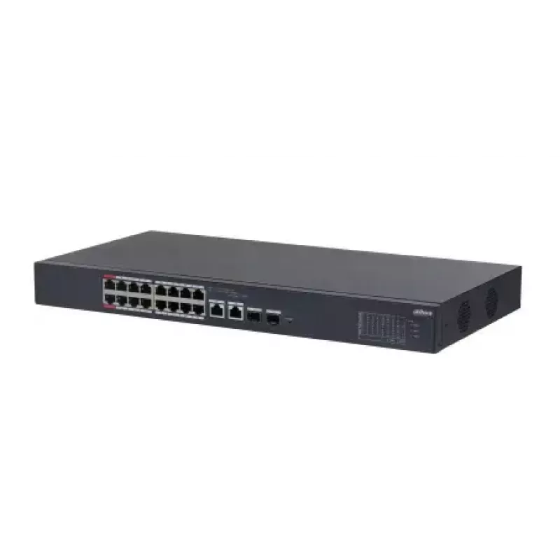 Dahua Technology DH-CS4218-16ET-190 valdomas L2 gigabito Ethernet komutatorius su PoE, juodas