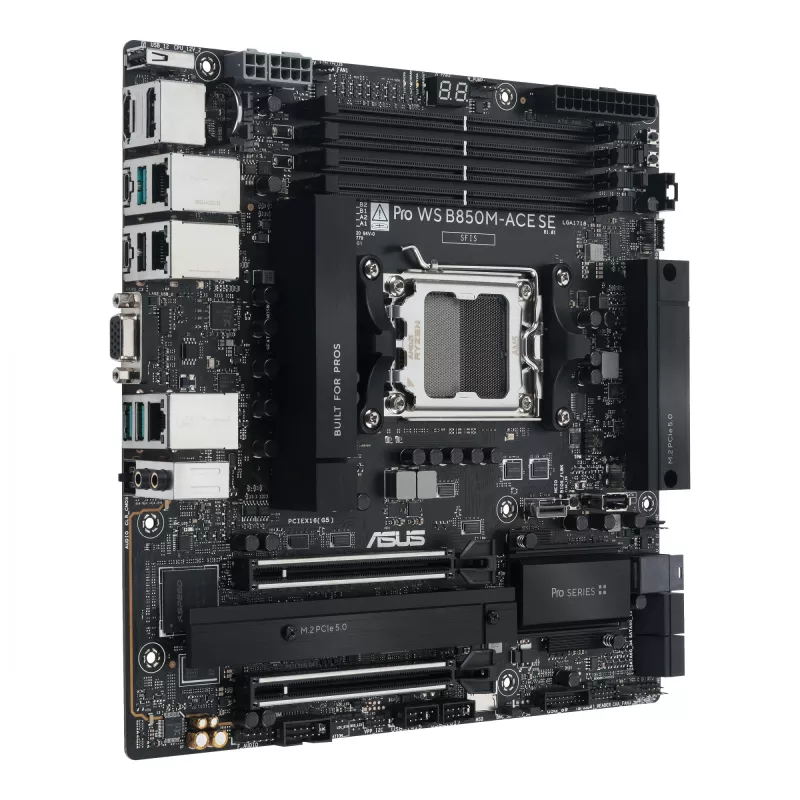 ASUS PRO WS B850M-ACE SE pagrindinė plokštė AMD B850 Socket AM5 micro ATX