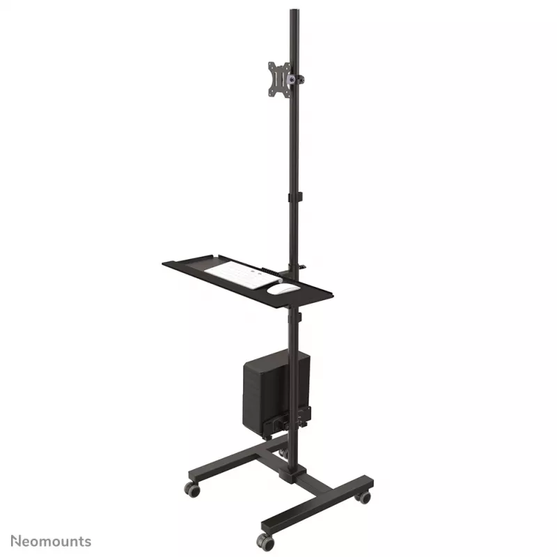 Neomounts FPMA-MOBILE1700 Mobilioji darbo stotis 10-32 colių, juoda, plieninė, 8 kg