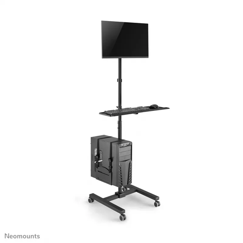 Neomounts FPMA-MOBILE1700 Mobilioji darbo stotis 10-32 colių, juoda, plieninė, 8 kg