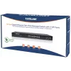 Intellinet 16 prievadų Gigabit Ethernet PoE+ žiniatinklio valdomas komutatorius su 2 SFP prievadais, IEEE 802.3at/af, 374 W, Endspan, 19 colių stelažinis