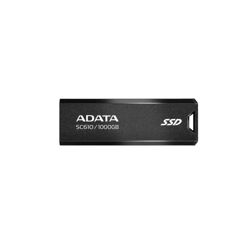 USB atmintukas ADATA SC610 1 TB, USB Type-A, USB 3.2 Gen 2, rankovės formos, juodas, plastikinis korpusas