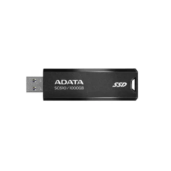 USB atmintukas ADATA SC610 1 TB, USB Type-A, USB 3.2 Gen 2, rankovės formos, juodas, plastikinis korpusas