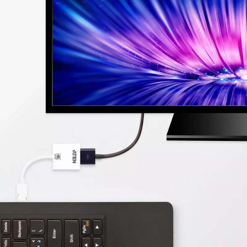 ATEN VC986 4K aktyvus keitiklis iš DisplayPort į HDMI, 3D, iki 3840×2160 @30Hz