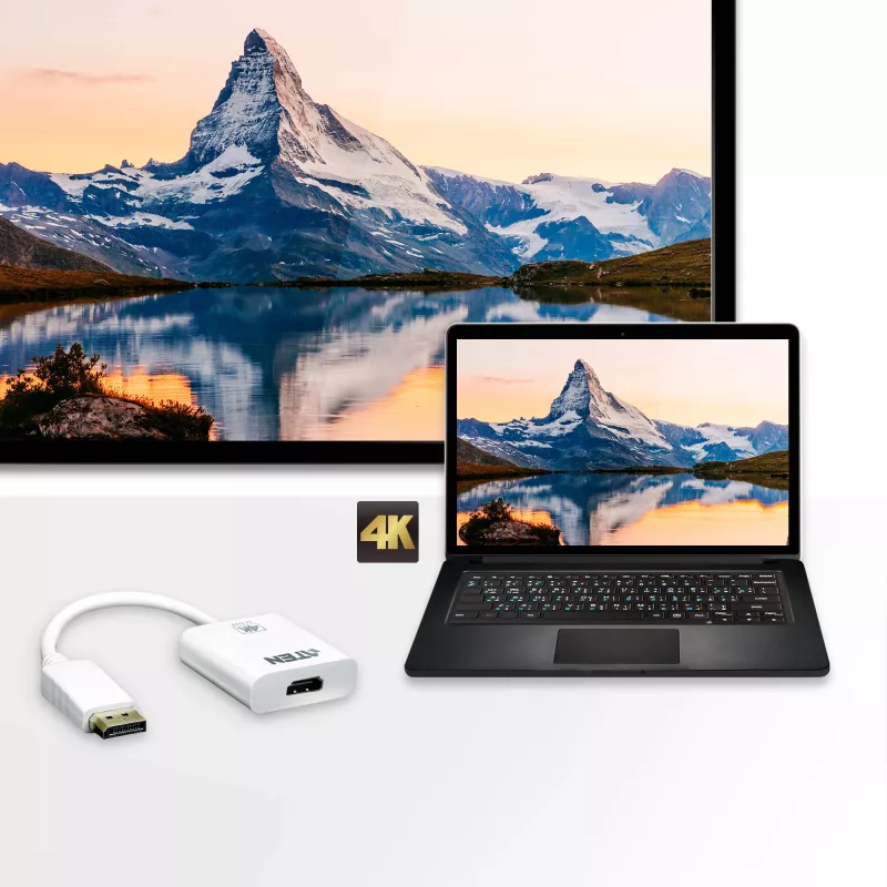 ATEN VC986 4K aktyvus keitiklis iš DisplayPort į HDMI, 3D, iki 3840×2160 @30Hz