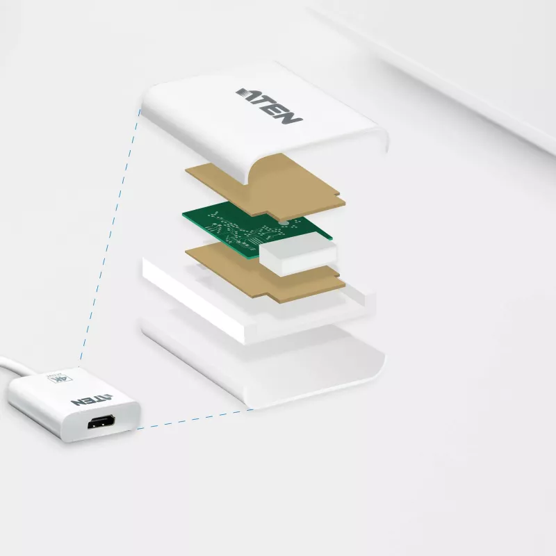 ATEN VC986 4K aktyvus keitiklis iš DisplayPort į HDMI, 3D, iki 3840×2160 @30Hz