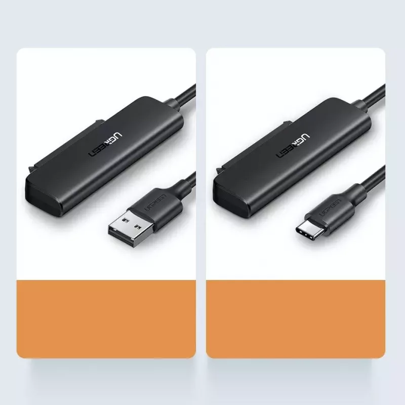 Išorinis 2,5 colio SATA III USB 3.0 dėklas UGREEN 70609 2,5 inch SATA SSD/HDD, USB-A į SATA, 5 Gbit/s, juodas
