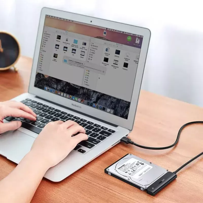 Išorinis 2,5 colio SATA III USB 3.0 dėklas UGREEN 70609 2,5 inch SATA SSD/HDD, USB-A į SATA, 5 Gbit/s, juodas
