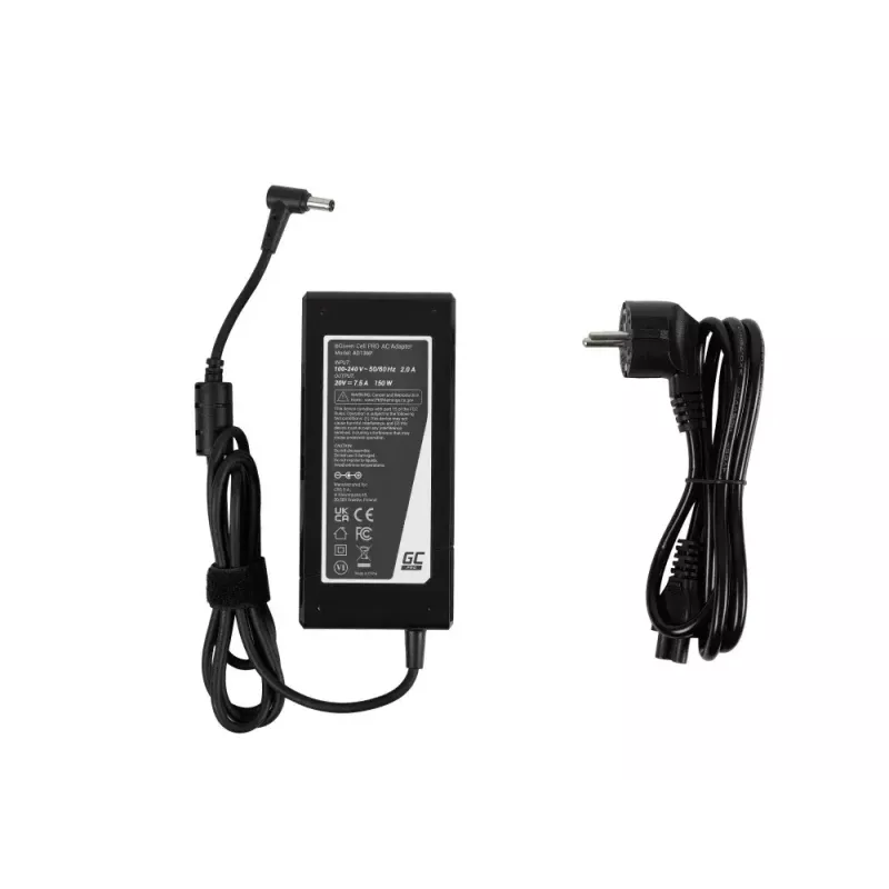 Maitinimo adapteris Green Cell AD136P universalus 150W 20V 7.5A AC-DC juodas