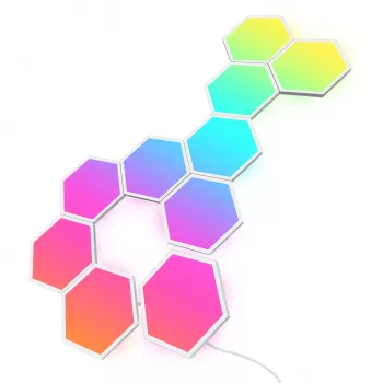 Govee Glide Hexa Light Panels šviesos skydeliai Wi-Fi balti 10 vnt.