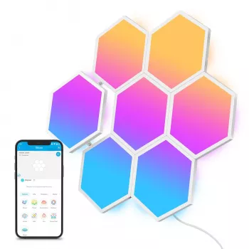 Govee Glide Hexa Light Panels šviesos skydeliai Wi-Fi balti 10 vnt.