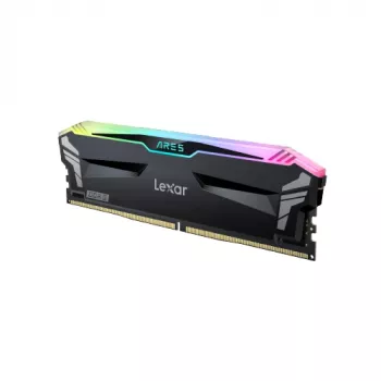LEXAR DDR5 Ares 2x 16GB 6400 CL32 1.4V atmintis su aušintuvu ir RGB apšvietimu - Dual pack Juoda