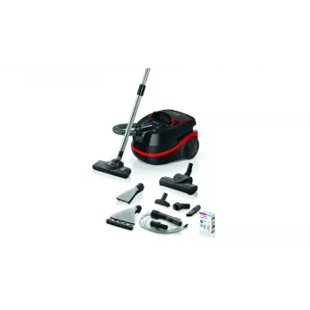 Cikloninis dulkių siurblys Bosch Serie 4 BWD421POW – sausas ir šlapias valymas, 2100 W, HEPA, 12 m spindulys, teleskopinis vamzdis
