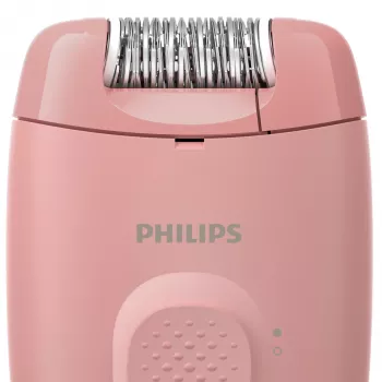 Epiliatorius Philips BRE227/00 laidinis rožinis – masažo funkcija, maitinamas iš tinklo, su valymo šepetėliu