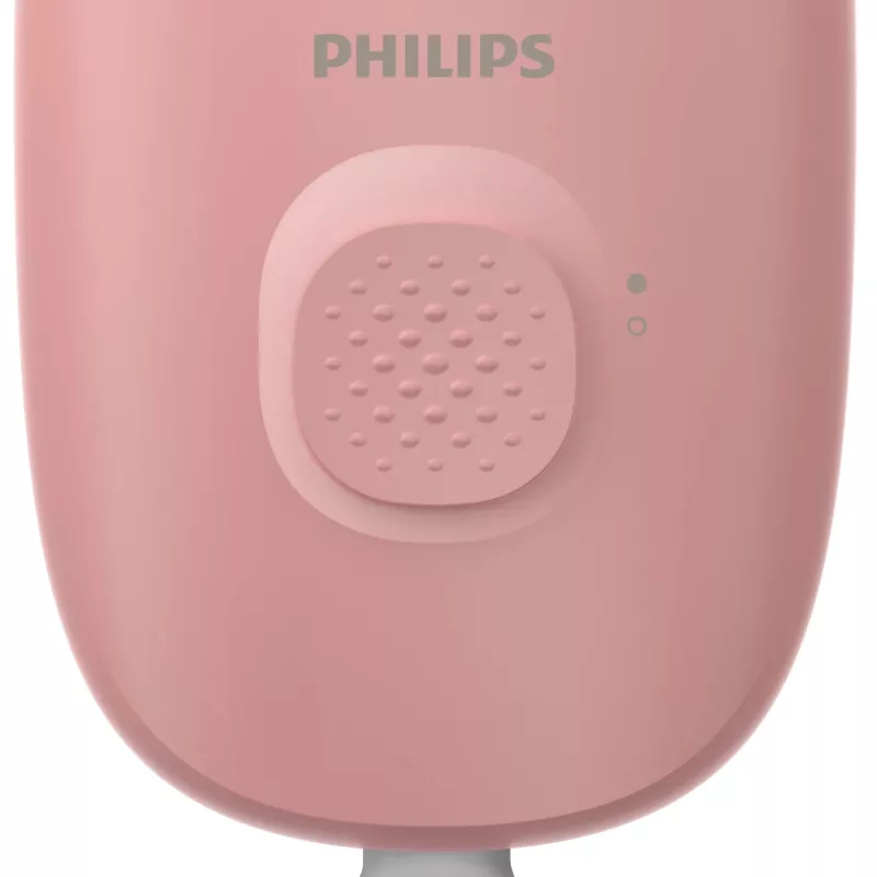 Epiliatorius Philips BRE227/00 laidinis rožinis – masažo funkcija, maitinamas iš tinklo, su valymo šepetėliu