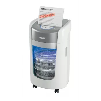 Popieriaus smulkintuvas Leitz IQ OptiMax Home Office 225 Micro Cut, apsaugos lygis P5, 15L - Baltas