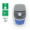 Smulkintuvas Leitz IQ OptiMax Small Office 350, mikro pjūvis, apsaugos lygis P5, 22 l, baltas