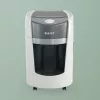 Smulkintuvas Leitz IQ OptiMax Small Office 350, mikro pjūvis, apsaugos lygis P5, 22 l, baltas