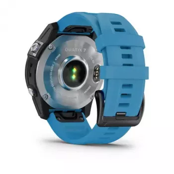 Išmanusis laikrodis GARMIN quatix 7 Blue – 47 mm CFRP korpusas, 1,3 colio MIP jutiklinis ekranas, 10 ATM, Bluetooth/Wi‑Fi/NFC