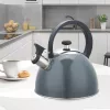 Elektrinis virdulys Maestro MR-1302-GREY 2,5 L Nerūdijantis plienas, Pilkas korpusas, Švilpukas, Šalčiai atsparios rankenos
