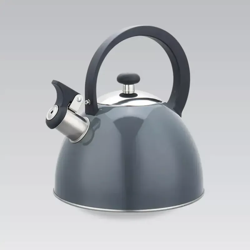 Elektrinis virdulys Maestro MR-1302-GREY 2,5 L Nerūdijantis plienas, Pilkas korpusas, Švilpukas, Šalčiai atsparios rankenos