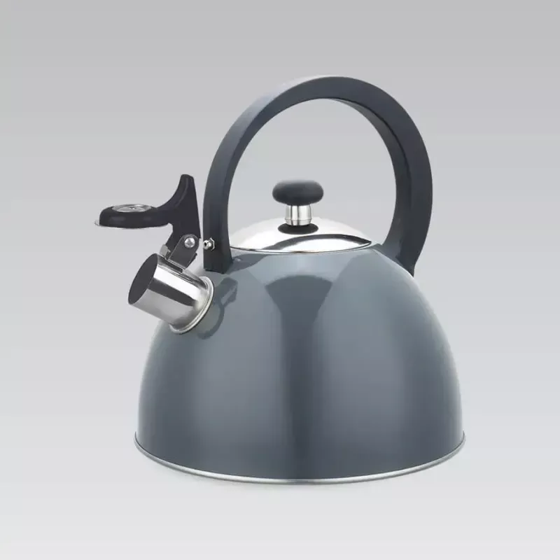 Elektrinis virdulys Maestro MR-1302-GREY 2,5 L Nerūdijantis plienas, Pilkas korpusas, Švilpukas, Šalčiai atsparios rankenos