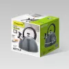 Elektrinis virdulys Maestro MR-1302-GREY 2,5 L Nerūdijantis plienas, Pilkas korpusas, Švilpukas, Šalčiai atsparios rankenos