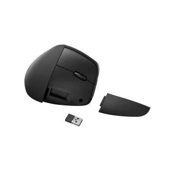 HP 925 Ergonominė vertikali pelė, dešinei rankai, vertikalus dizainas, RF belaidis + Bluetooth, 4000 DPI, juoda