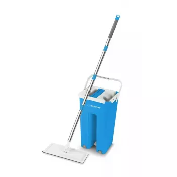 Šlapių grindų valymo rinkinys ESPERANZA EHS004 su kibiru, keičiama mikropluošto galvute, sukama galvute, 1250 mm aukštis, 1.1 kg