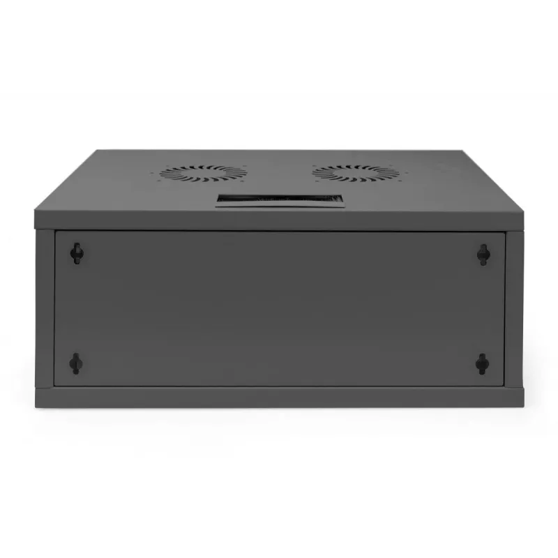 DIGITUS 4U sieninis montavimo spintos komplektas SOHO nesurinktas 241x540x400mm pilno stiklo priekinės durys juodos