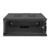 DIGITUS 4U sieninis montavimo spintos komplektas SOHO nesurinktas 241x540x400mm pilno stiklo priekinės durys juodos