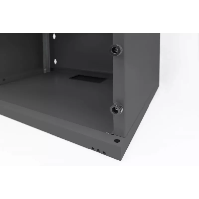 DIGITUS 4U sieninis montavimo spintos komplektas SOHO nesurinktas 241x540x400mm pilno stiklo priekinės durys juodos