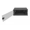 DIGITUS 4U sieninis montavimo spintos komplektas SOHO nesurinktas 241x540x400mm pilno stiklo priekinės durys juodos