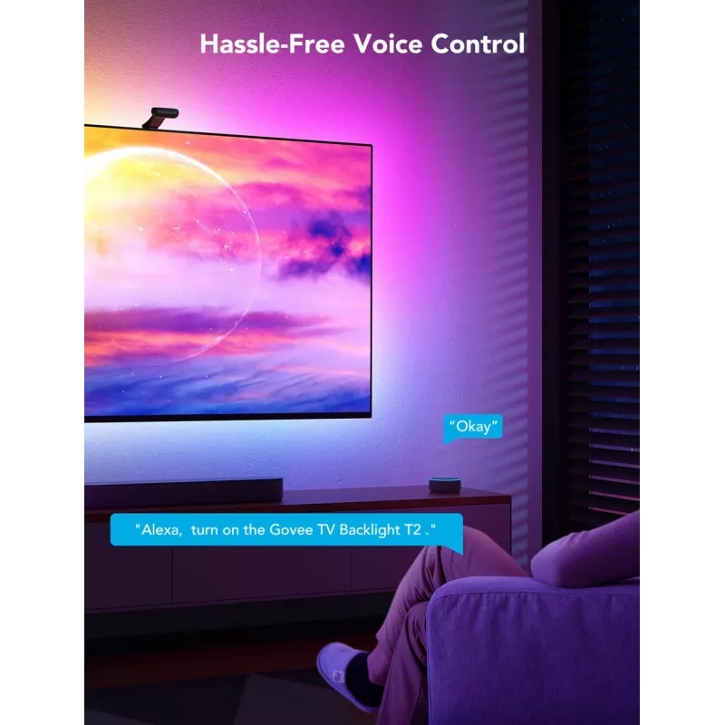 Govee H605C prošviesos juosta Wi-Fi/Bluetooth juoda 36W 3600mm