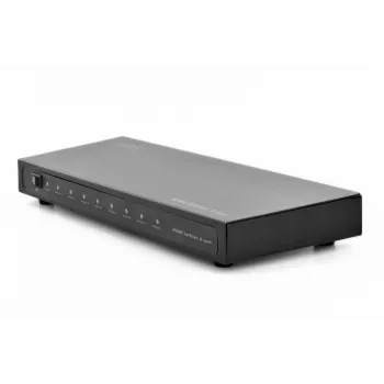DIGITUS HDMI skirstytuvas, 8 prievadai 1080p, 3D, HDMI High Speed, 2,25 GHz/225 MHz, metalinis korpusas, juodas