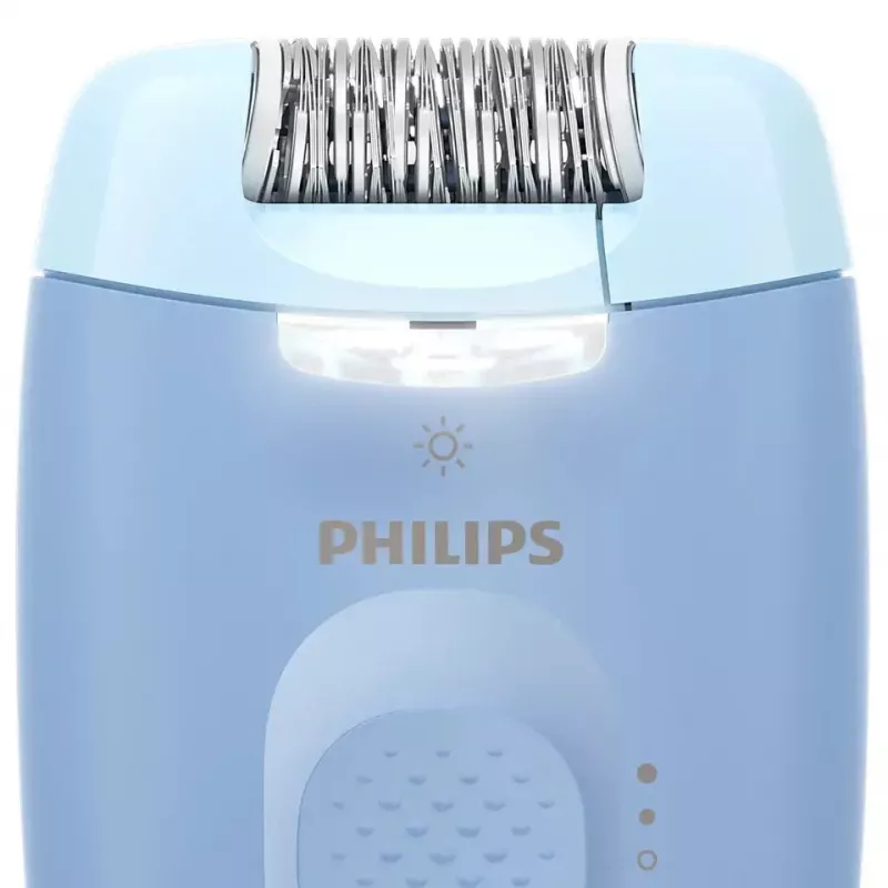 Epiliatorius Philips BRE247/00 Series 4000 – 2 greičiai, skutimo galvutė, masažinis antgalis, mėlynas