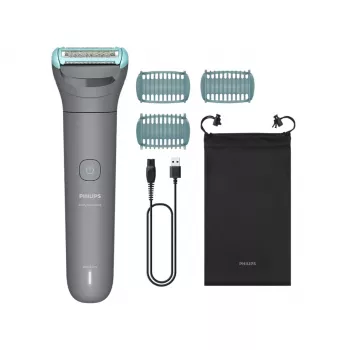 Kūno kirptuvas Philips BG3485/15, Triple Protect System, belaidis, šlapiam ir sausam naudojimui, 80 min veikimo laikas, 2–5 mm, pilka