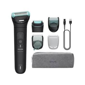 Kūno kirpimo mašinėlė Philips BG7470/15 — 2D lanksti galvutė, dviguba kirpimo ir skutimo sistema, belaidė, šlapiam ir sausam naudojimui, 120 min baterija