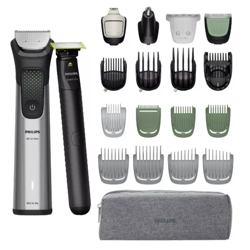 Philips All-in-One Trimmer 9000 Series MG9557/15 20-in-1 sidabrinis 120 min baterijos veikimo laikas