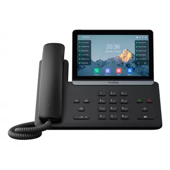 IP telefonas Yealink SIP-T87W – 7 colių LCD 800×480, laidinis ir belaidis ragelis, 1000 įrašų telefonų knyga, G.711/G.723/G.726/G.729 kodekai