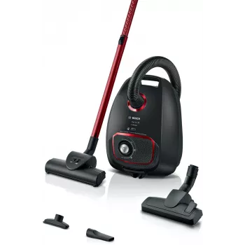 Cikloninis dulkių siurblys Bosch Serie 4 BGB41POW1 — 850 W, 4 L dulkių maišas, HEPA13, teleskopinis metalinis vamzdis