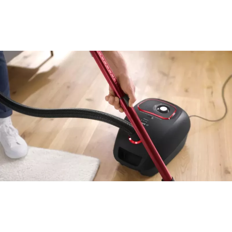 Cikloninis dulkių siurblys Bosch Serie 4 BGB41POW1 — 850 W, 4 L dulkių maišas, HEPA13, teleskopinis metalinis vamzdis