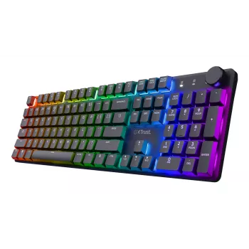 Trust GXT 868 Torix žaidimų klaviatūra USB + RF belaidis + Bluetooth QWERTY JAV anglų juoda