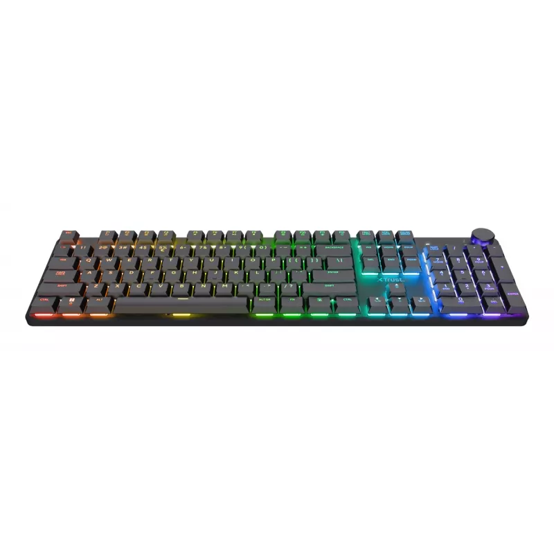 Trust GXT 868 Torix žaidimų klaviatūra USB + RF belaidis + Bluetooth QWERTY JAV anglų juoda