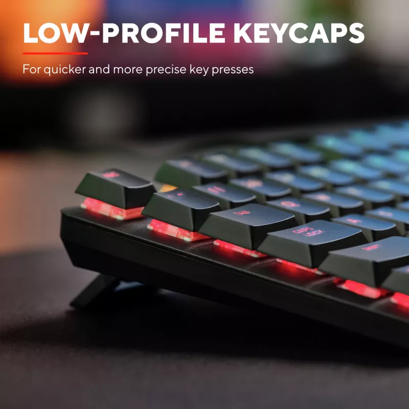 Trust GXT 868 Torix žaidimų klaviatūra USB + RF belaidis + Bluetooth QWERTY JAV anglų juoda