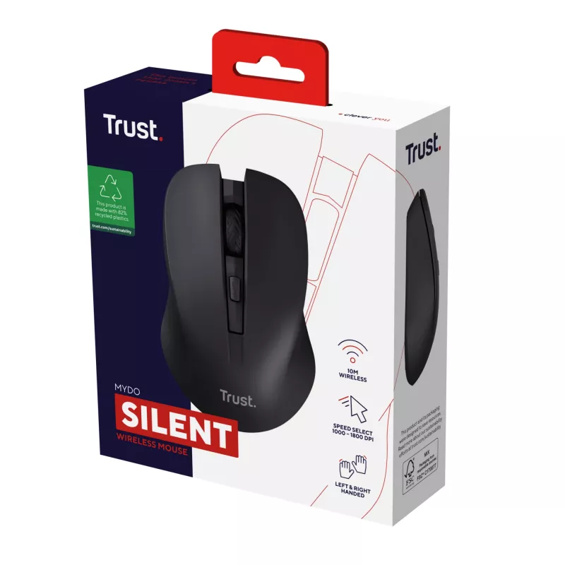 Trust Mydo 25084 belaidė optinė pelė, ambidekstrinė, RF, 1800 DPI