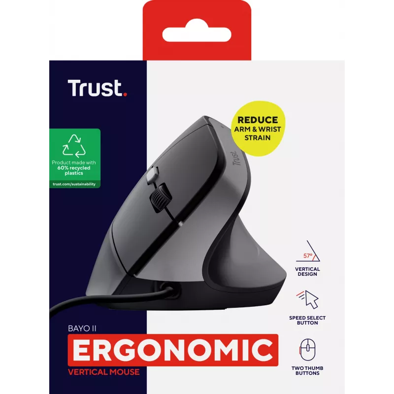 Trust Bayo II pelė dešinei rankai USB Type-A 2400 DPI