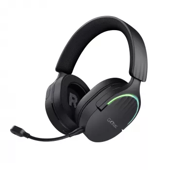 Ausinės Trust GXT 491 Fayzo, belaidės ir laidinės, ant ausų, žaidimams, USB Type-C, Bluetooth, juodos