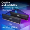 Micron / Crucial Pro DDR5-6000 UDIMM OC Gaming 64GB rinkinys (2x32GB) juoda