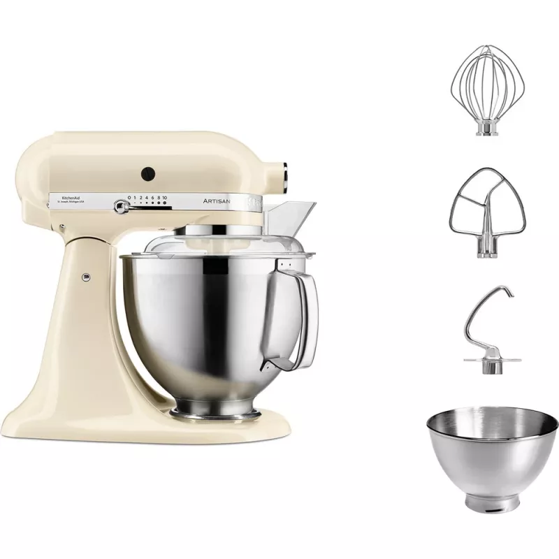 Virtuvinis kombainas KitchenAid Artisan 5KSM185PS, 300 W, 4,8 L, Cream